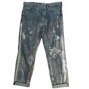 TOPSHOP Hayden Silver Wash Hayden Button Fly Jeans EUC 30/32